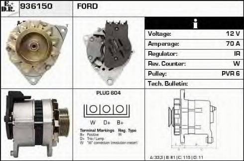 EDR 936150 - Генератор www.autospares.lv