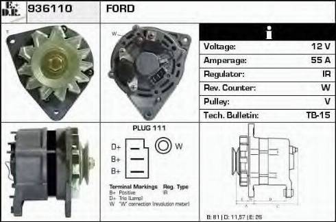 EDR 936110 - Ģenerators www.autospares.lv