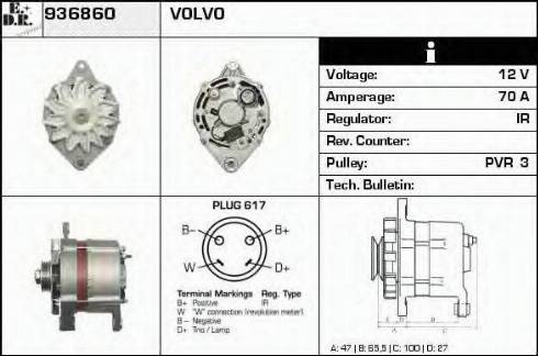 EDR 936860 - Генератор www.autospares.lv