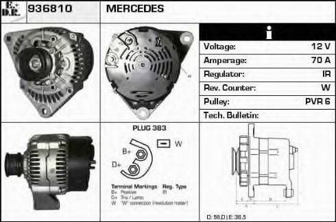 EDR 936810 - Генератор www.autospares.lv