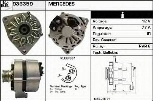 EDR 936350 - Генератор www.autospares.lv