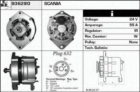 EDR 936280 - Ģenerators www.autospares.lv