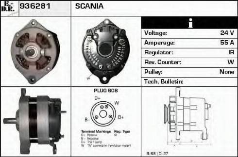 EDR 936281 - Alternator www.autospares.lv