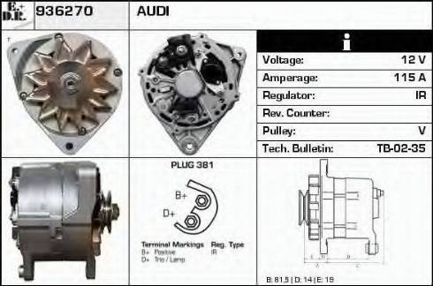 EDR 936270 - Генератор www.autospares.lv