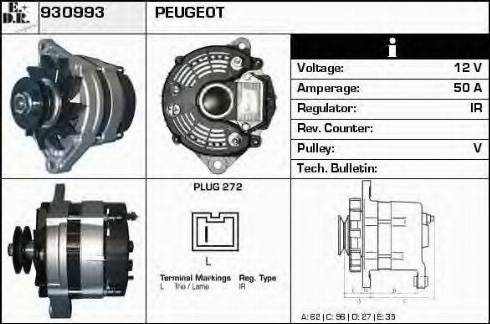 EDR 930993 - Генератор www.autospares.lv