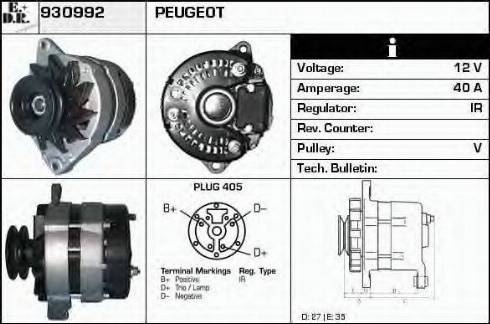 EDR 930992 - Ģenerators autospares.lv