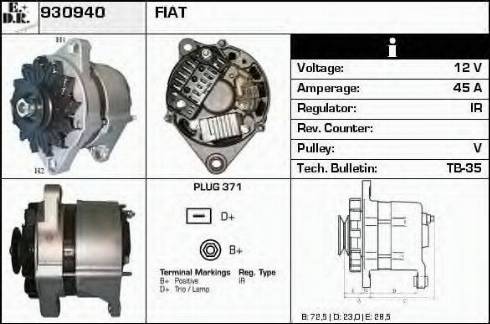 EDR 930940 - Генератор www.autospares.lv