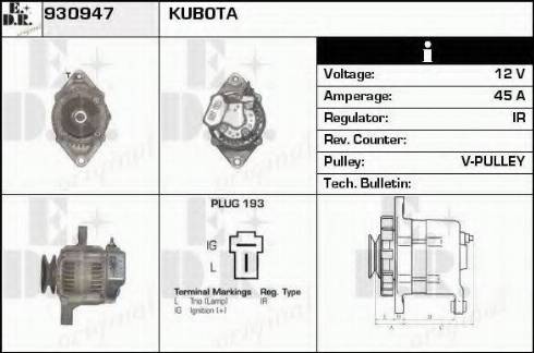 EDR 930947 - Ģenerators www.autospares.lv