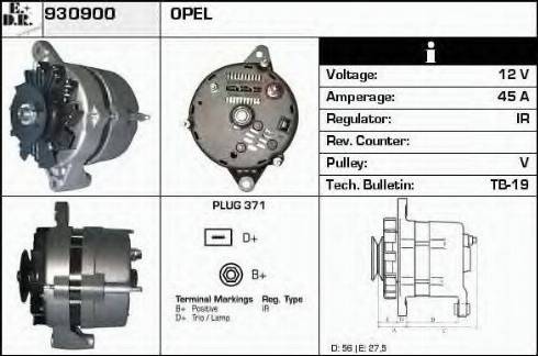 EDR 930900 - Alternator www.autospares.lv