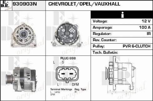 EDR 930903N - Генератор www.autospares.lv