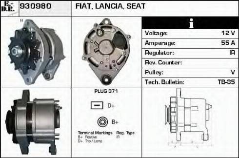 EDR 930980 - Генератор www.autospares.lv