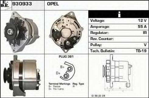 EDR 930933 - Alternator www.autospares.lv