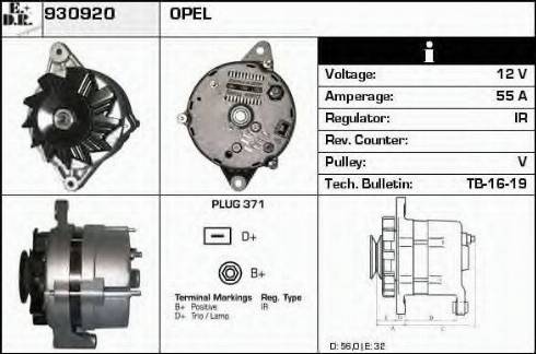 EDR 930920 - Alternator www.autospares.lv