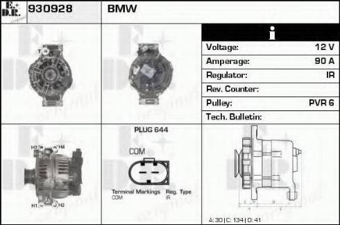 EDR 930928 - Ģenerators www.autospares.lv