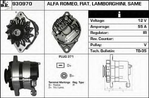 EDR 930970 - Генератор www.autospares.lv