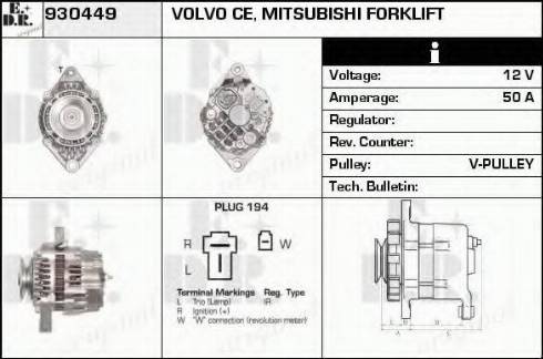 EDR 930449 - Alternator www.autospares.lv