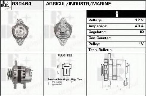 EDR 930464 - Alternator www.autospares.lv