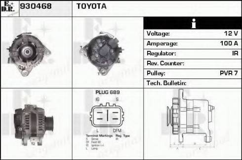 EDR 930468 - Генератор www.autospares.lv