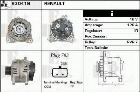 EDR 930419 - Генератор www.autospares.lv