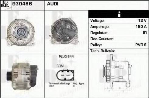 EDR 930486 - Генератор www.autospares.lv