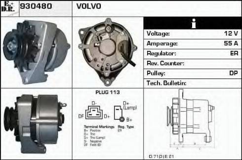 EDR 930480 - Alternator www.autospares.lv