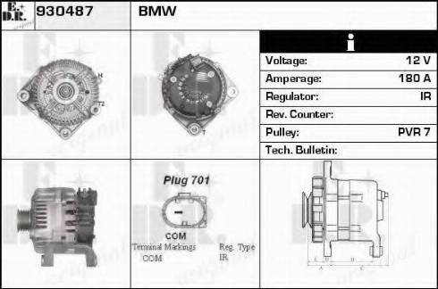 EDR 930487 - Alternator www.autospares.lv