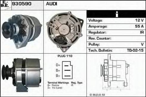 EDR 930590 - Генератор www.autospares.lv