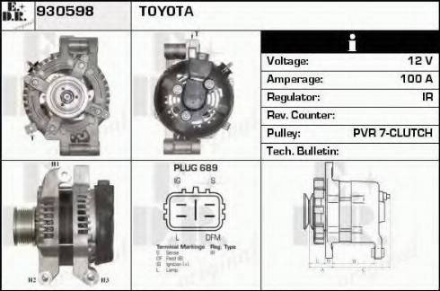 EDR 930598 - Ģenerators www.autospares.lv