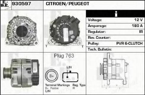 EDR 930597 - Генератор www.autospares.lv