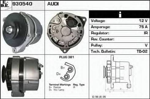 EDR 930540 - Генератор www.autospares.lv