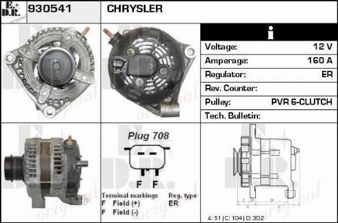 EDR 930541 - Генератор www.autospares.lv