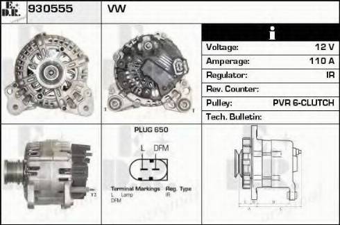 EDR 930555 - Ģenerators www.autospares.lv