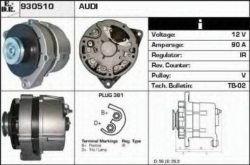 EDR 930510 - Alternator www.autospares.lv