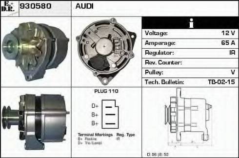 EDR 930580 - Генератор www.autospares.lv