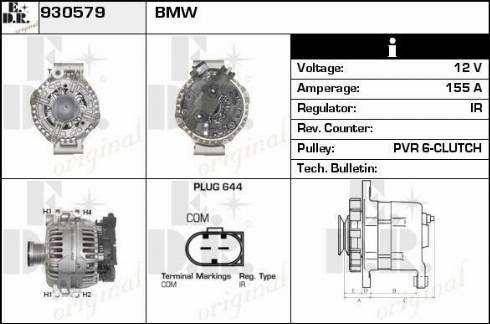 EDR 930579 - Alternator www.autospares.lv