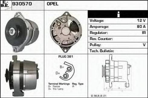 EDR 930570 - Генератор www.autospares.lv