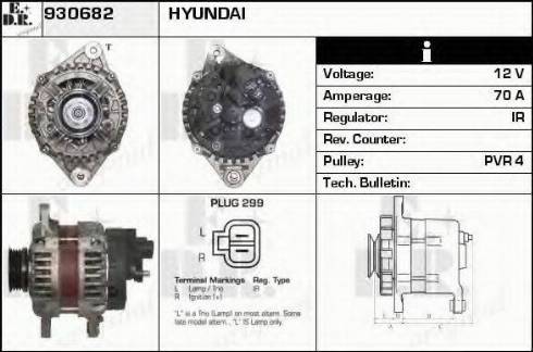 EDR 930682 - Генератор www.autospares.lv