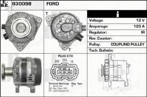 EDR 930098 - Ģenerators www.autospares.lv