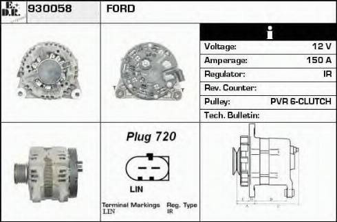 EDR 930058 - Генератор www.autospares.lv