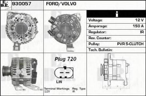 EDR 930057 - Генератор www.autospares.lv