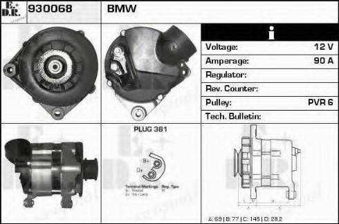 EDR 930068 - Alternator www.autospares.lv