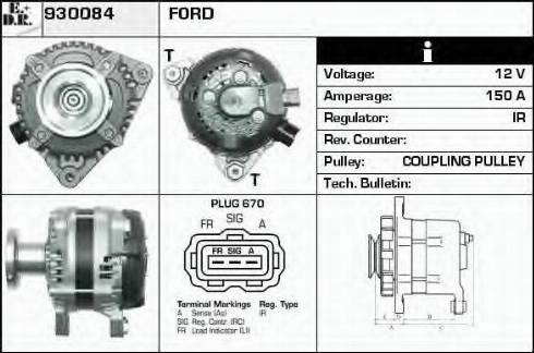 EDR 930084 - Генератор www.autospares.lv