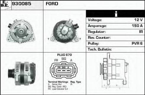 EDR 930085 - Ģenerators www.autospares.lv