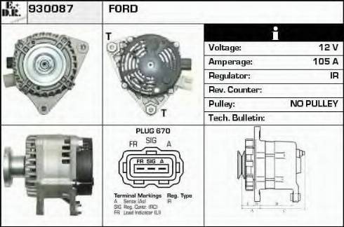 EDR 930087 - Ģenerators www.autospares.lv