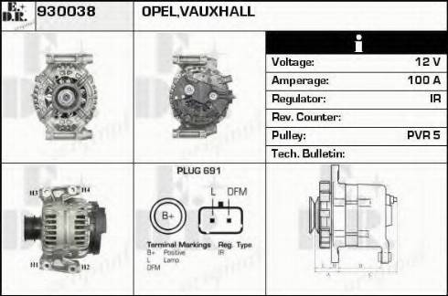 EDR 930038 - Генератор www.autospares.lv