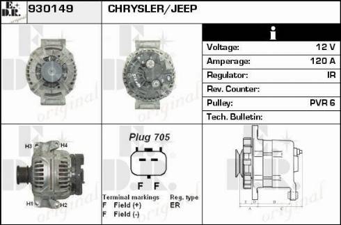 EDR 930149 - Ģenerators www.autospares.lv