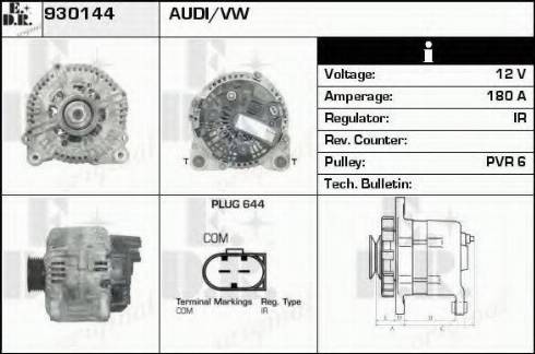 EDR 930144 - Генератор www.autospares.lv