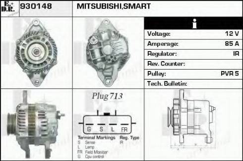 EDR 930148 - Генератор www.autospares.lv