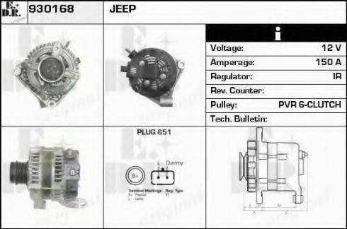 EDR 930168 - Генератор www.autospares.lv