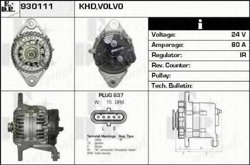 EDR 930111 - Генератор www.autospares.lv